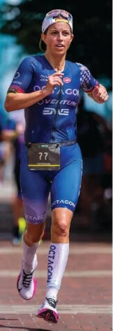 katie treston-torney competing in tri-athalon
